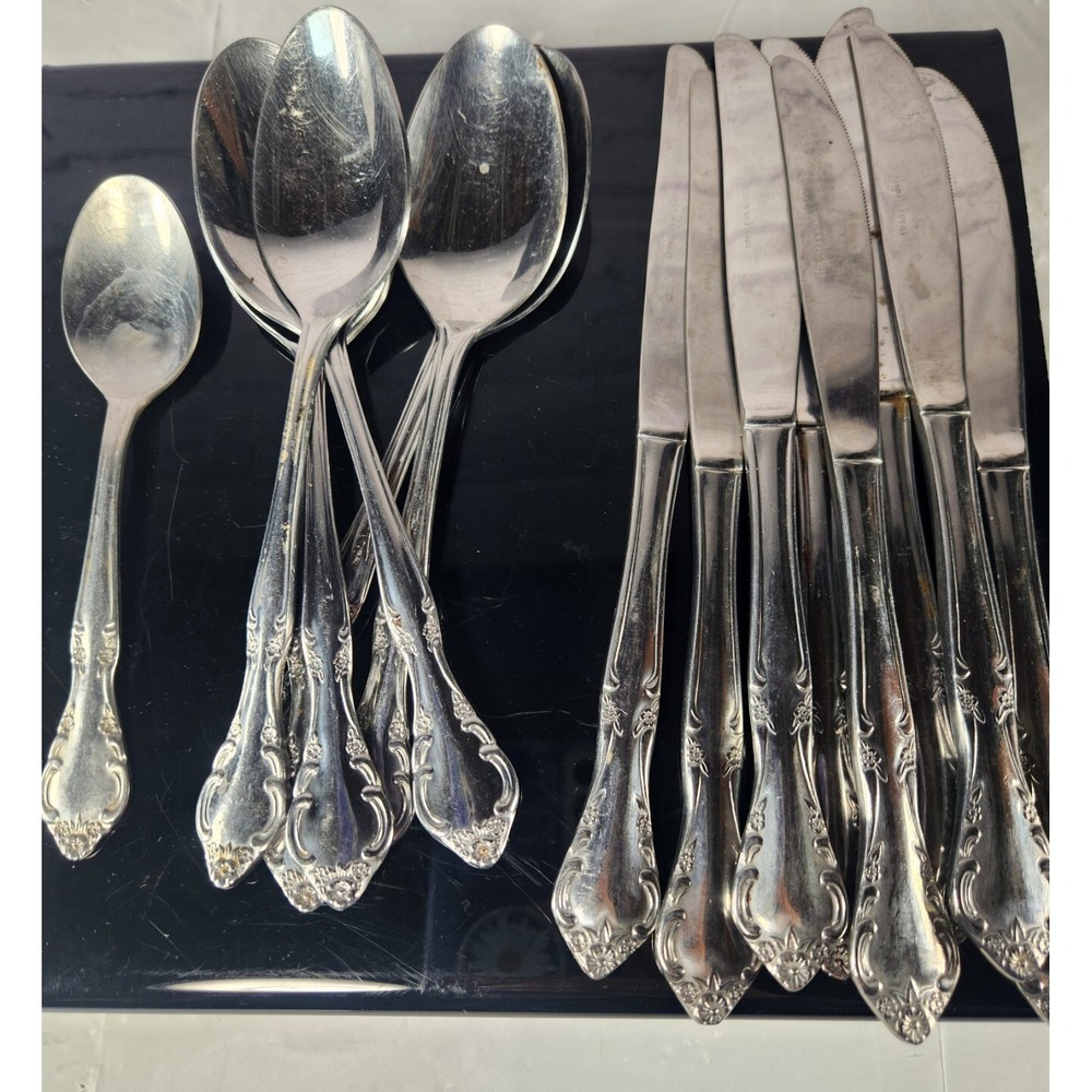 Set of 15 Estia CASCADE pattern stainless Estia Korea Silverware Used Condition